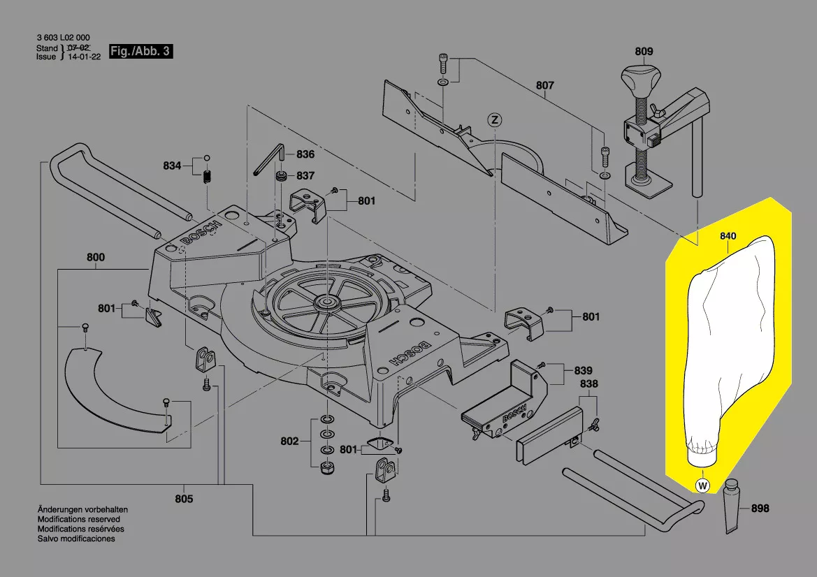 sac à poussière réf. 1 609 203 T41 Bosch